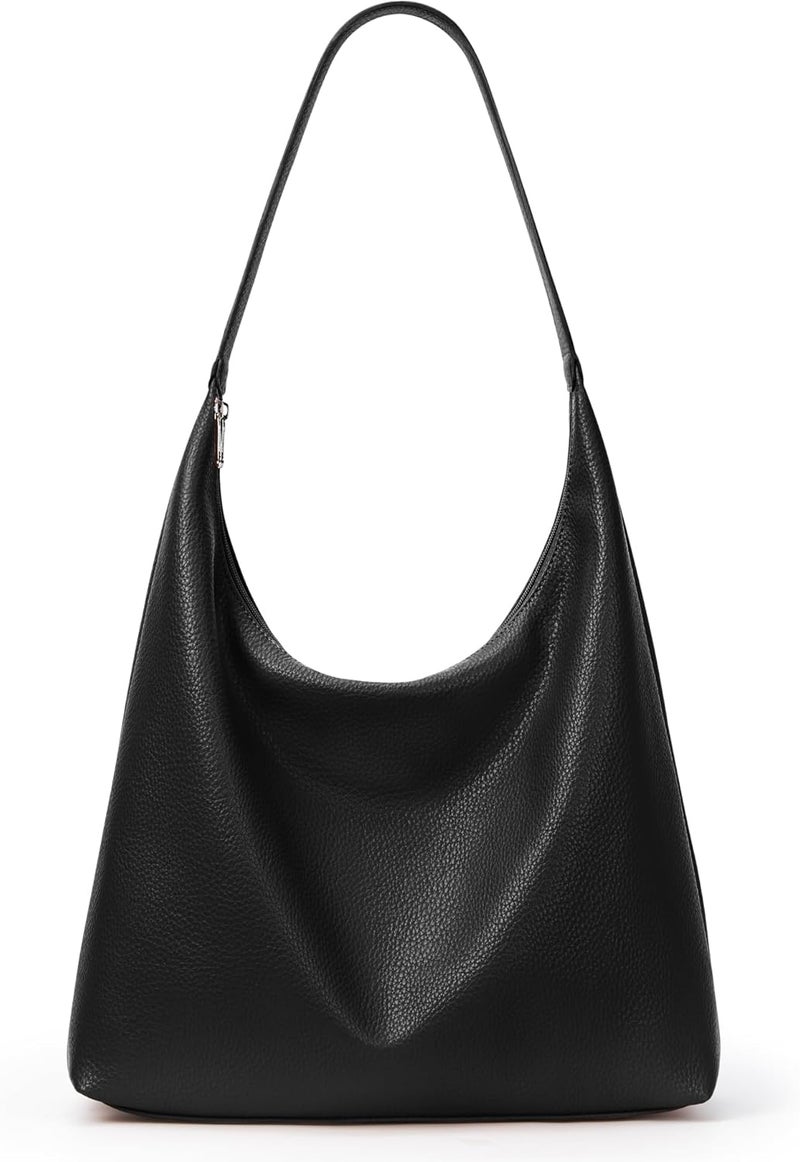 KALIDI Casual Tote Bag Vegan Leather Hobo Zipper Work Bag Weekender Shoulder for Women Shoulder Travel Purse - Image 1